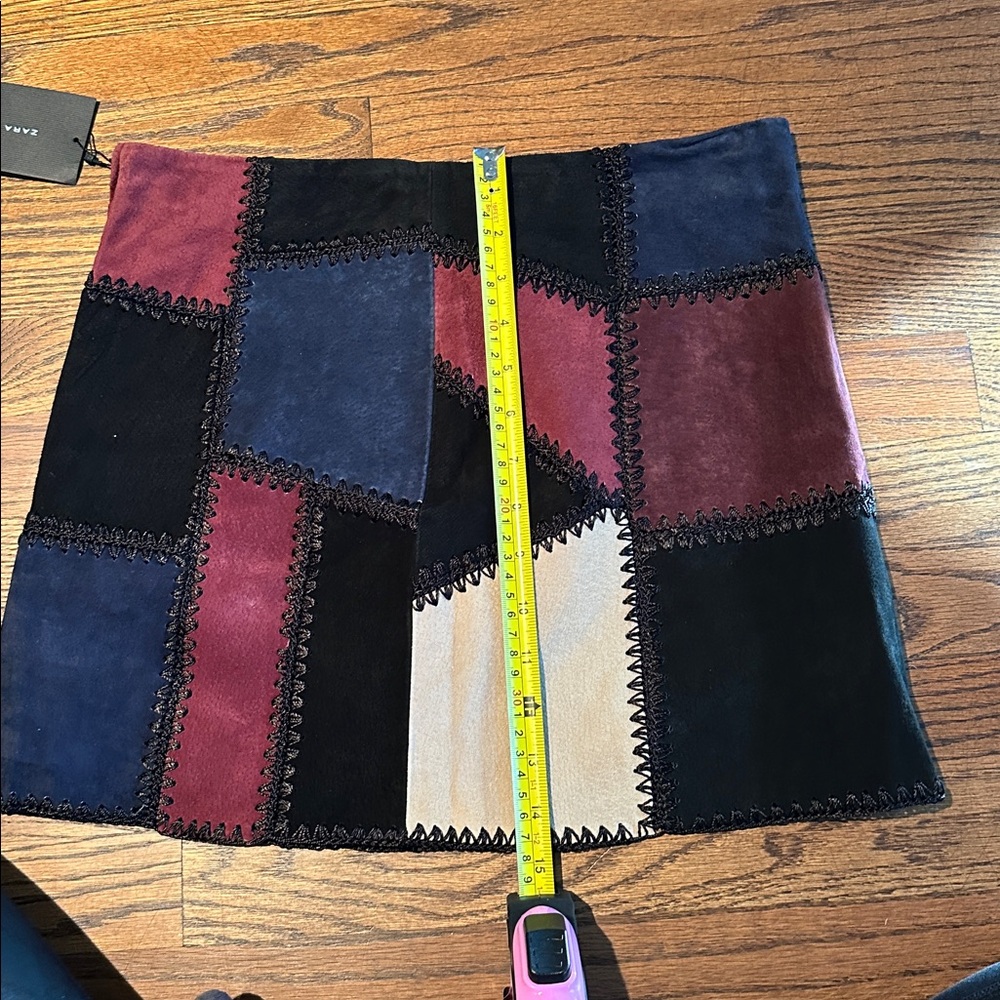 NWT Zara patchwork suede skirt - Picture 7 of 7